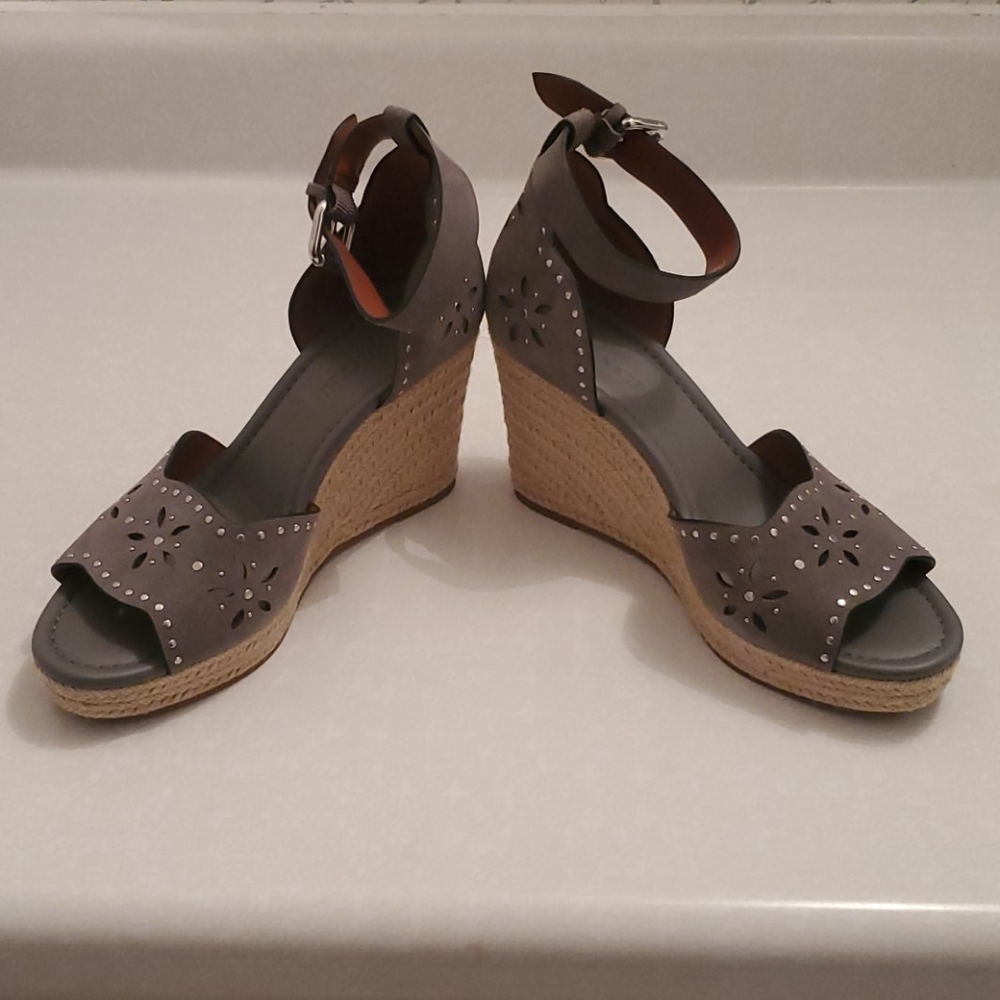 Coach Grey Wedges